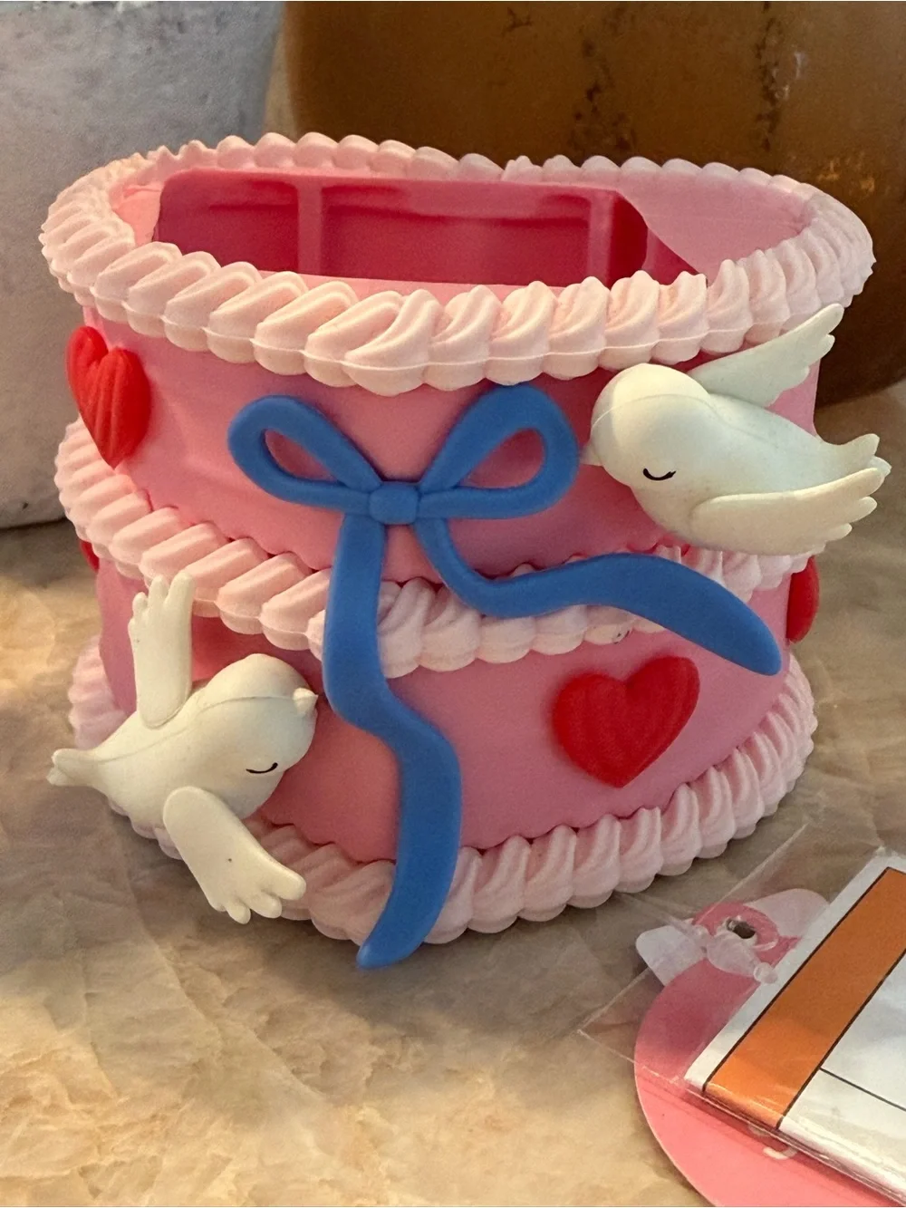 Bath & Body Works Love Birds Soap Holder NWT Valentine Heart Cake Musical